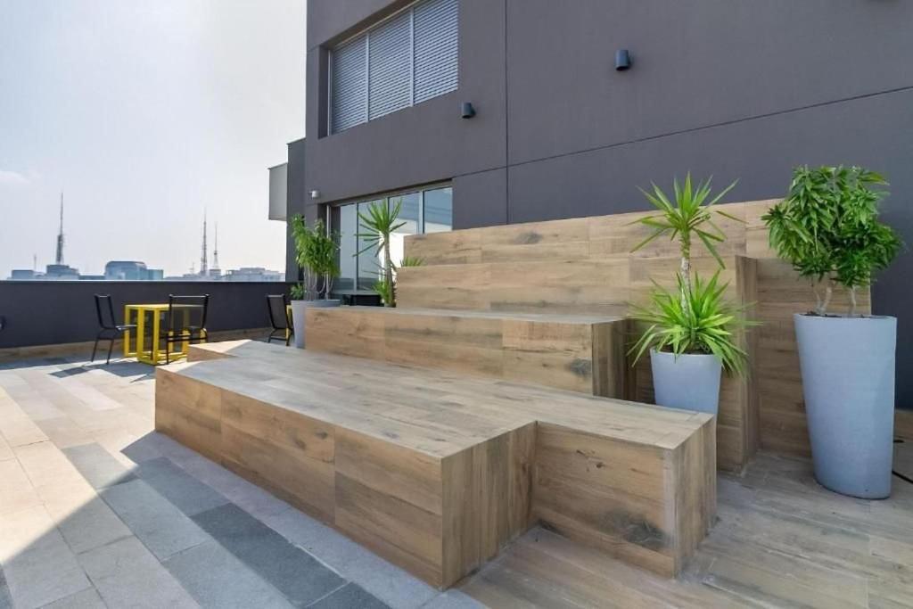 Oasis Urbano: Studio Deslumbrante Com Piscina Na Cobertura By Dabra House- Vn 03 São Paulo Luaran gambar